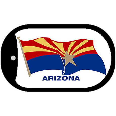 Arizona State Waving Flag Metal Novelty Dog Tag Necklace DT-1249