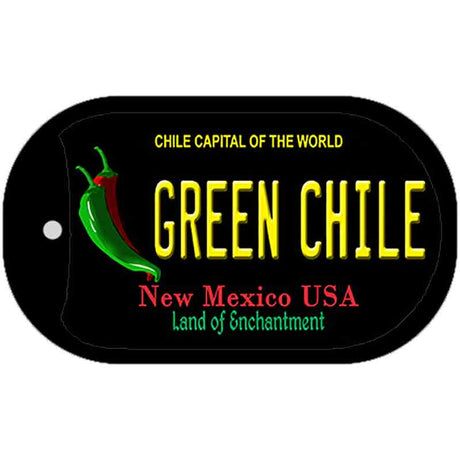 Green Chile New Mexico Black Novelty Metal Dog Tag Necklace DT-12501