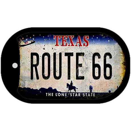 Route 66 Texas Novelty Metal Dog Tag Necklace DT-12510