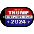 Re-Elect Trump 2024 Novelty Metal Dog Tag Necklace DT-12515