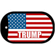 Trump American Flag Novelty Metal Dog Tag Necklace DT-12519