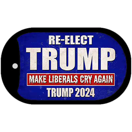 Re-Elect Trump 2024 Wholesale Novelty Metal Dog Tag Necklace DT-12522