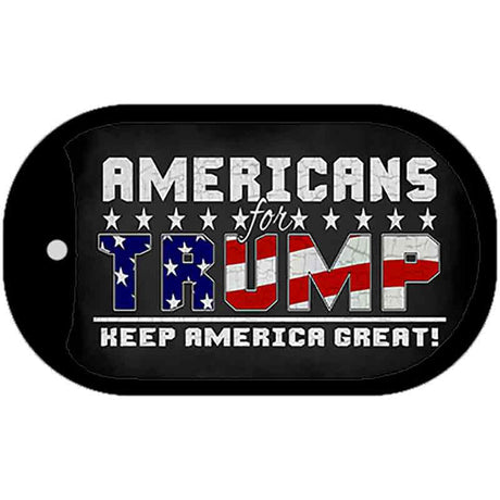 Americans For Trump Novelty Metal Dog Tag Necklace DT-12532