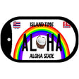 Aloha Coconut Novelty Metal Dog Tag Necklace DT-12547