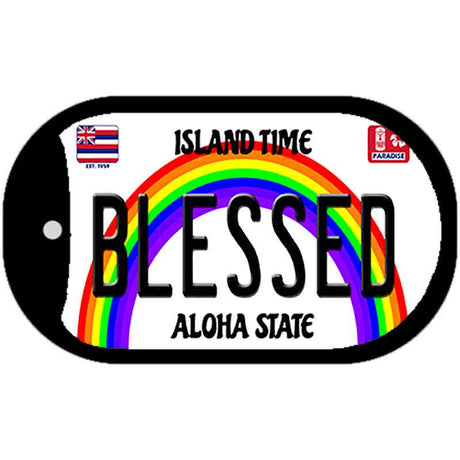 Blessed Novelty Metal Dog Tag Necklace DT-12593