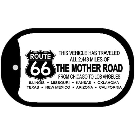 RT 66 Mother Road Novelty Metal Dog Tag Necklace DT-1259