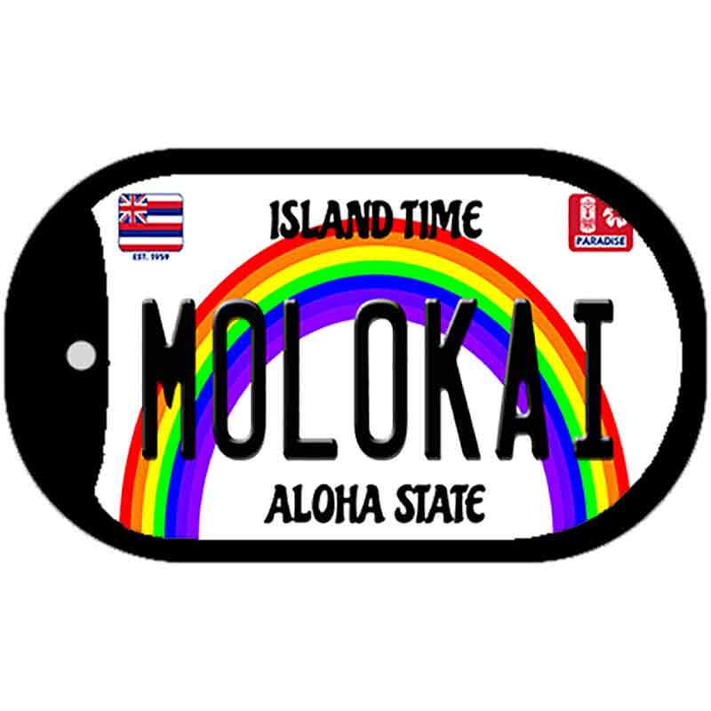 Molokai Novelty Metal Dog Tag Necklace DT-12608