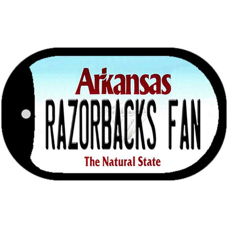 Razorbacks Fan Novelty Metal Dog Tag Necklace DT-12645