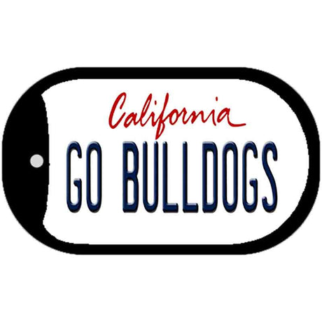 Go Bulldogs Novelty Metal Dog Tag Necklace DT-12662