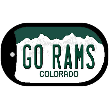 Go Rams Novelty Metal Dog Tag Necklace DT-12685