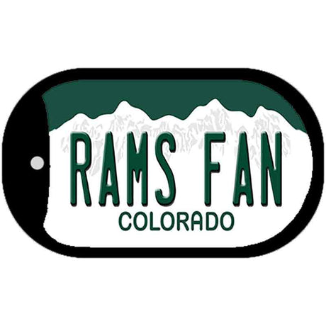 Rams Fan Novelty Metal Dog Tag Necklace DT-12686