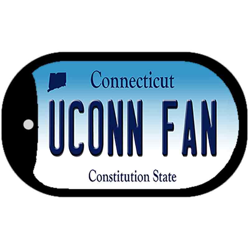 UConn Fan Novelty Metal Dog Tag Necklace DT-12694