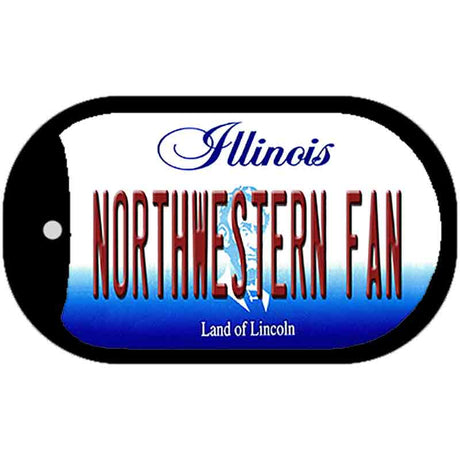 Northwestern Fan Novelty Metal Dog Tag Necklace DT-12747