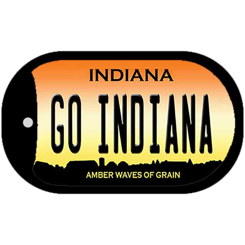 Go Indiana Novelty Metal Dog Tag Necklace DT-12751