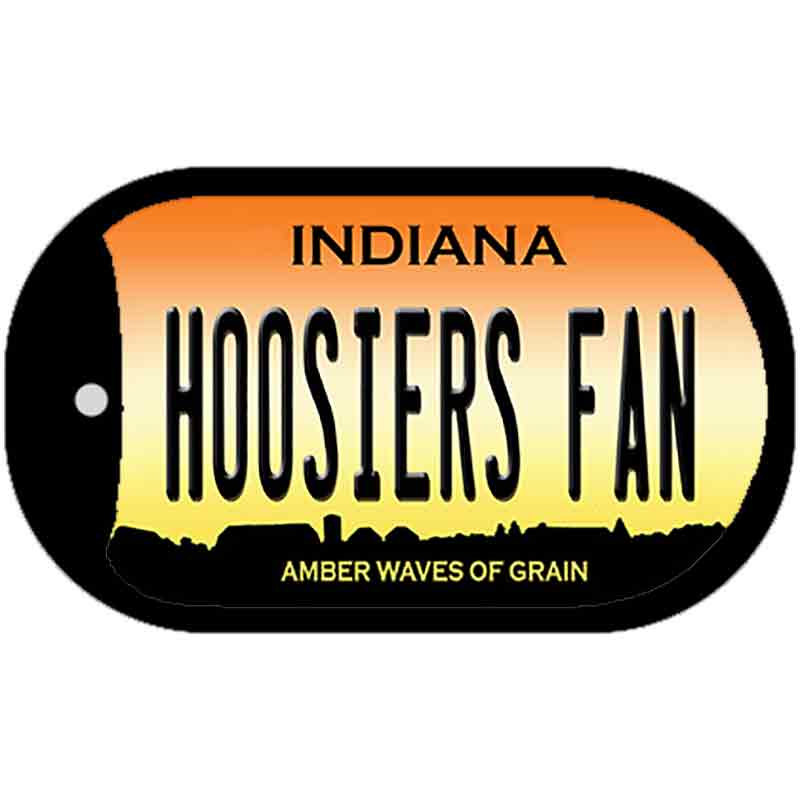 Hoosiers Fan Novelty Metal Dog Tag Necklace DT-12754