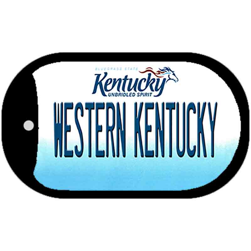 Western Kentucky Novelty Metal Dog Tag Necklace DT-12793