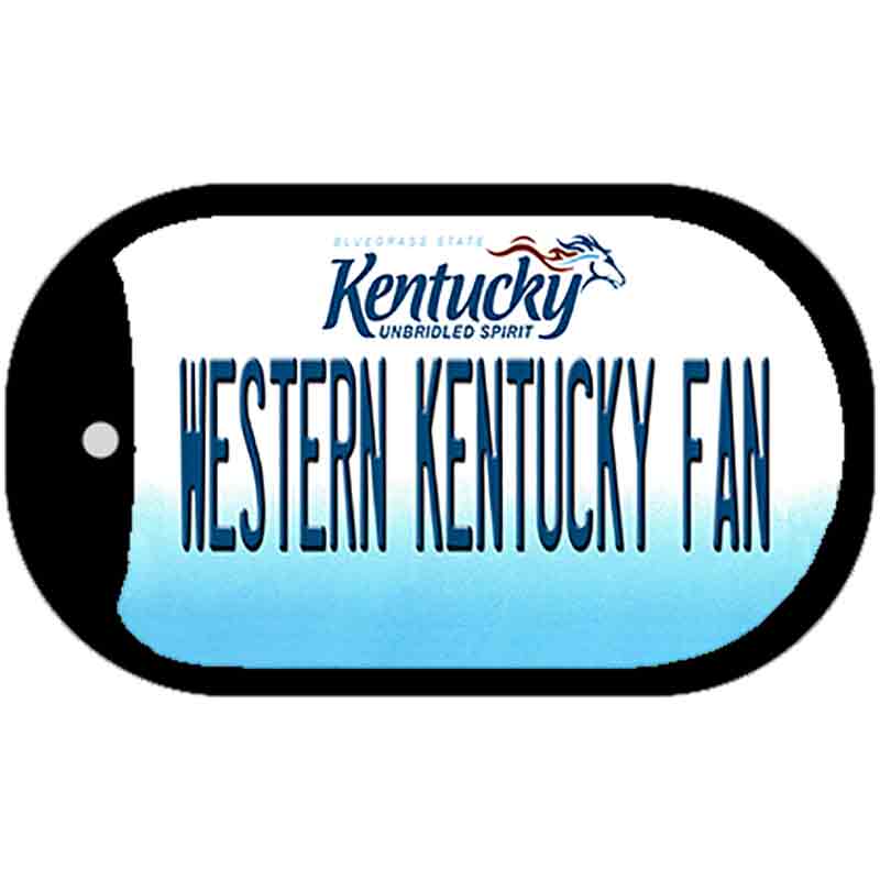 Western Kentucky Fan Novelty Metal Dog Tag Necklace DT-12795