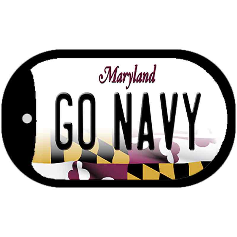 Go Navy Novelty Metal Dog Tag Necklace DT-12809