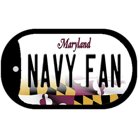 Navy Fan Novelty Metal Dog Tag Necklace DT-12810