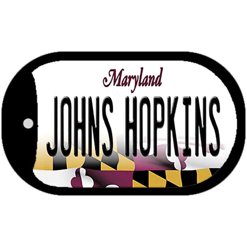 Johns Hopkins Novelty Metal Dog Tag Necklace DT-12814