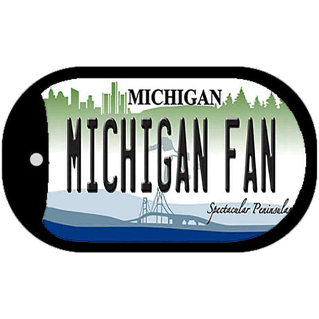 Michigan Fan Novelty Metal Dog Tag Necklace DT-12832