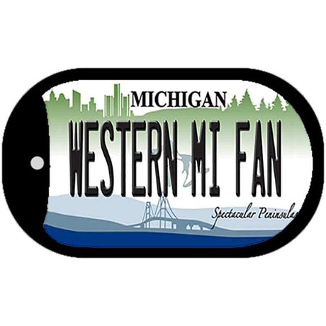 Western Michigan Fan Novelty Metal Dog Tag Necklace DT-12841