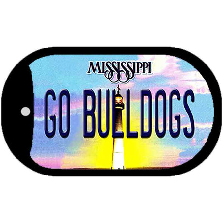 Go Bulldogs Novelty Metal Dog Tag Necklace DT-12854