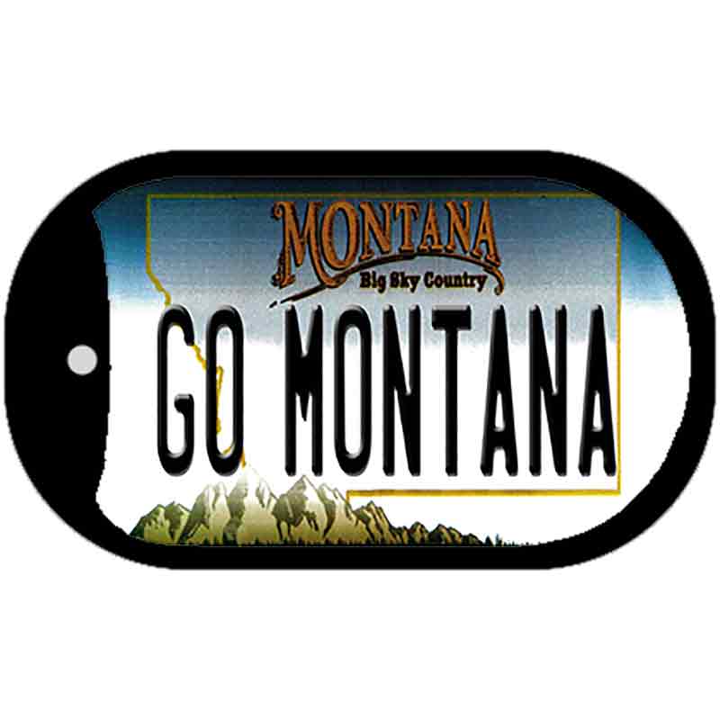 Go Montana Novelty Metal Dog Tag Necklace DT-12859