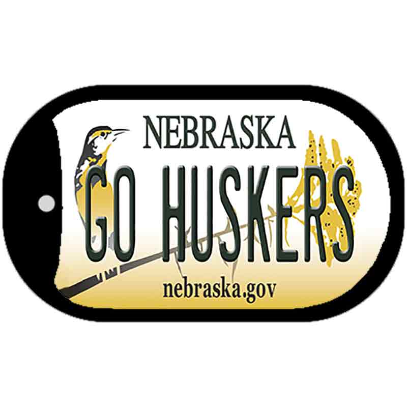 Go Huskers Novelty Metal Dog Tag Necklace DT-12872