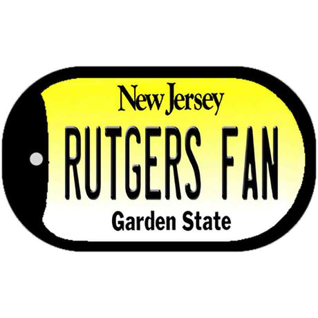 Rutgers Fan Novelty Metal Dog Tag Necklace DT-12891