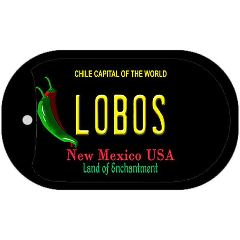 Lobos Novelty Metal Dog Tag Necklace DT-12903