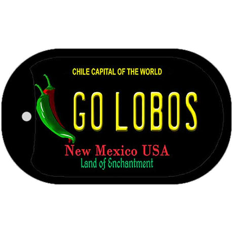 Go Lobos Novelty Metal Dog Tag Necklace DT-12904