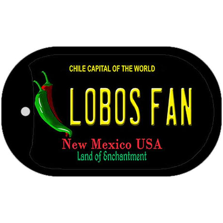 Lobos Fan Novelty Metal Dog Tag Necklace DT-12905