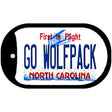 Go Wolfpack Novelty Metal Dog Tag Necklace DT-12944