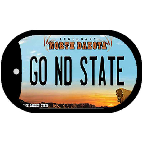 Go North Dakota State Novelty Metal Dog Tag Necklace DT-12952