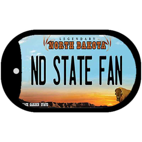 North Dakota State Fan Novelty Metal Dog Tag Necklace DT-12953