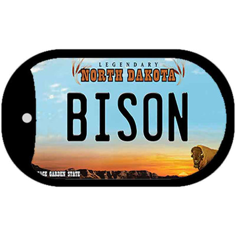 Bison Novelty Metal Dog Tag Necklace DT-12954