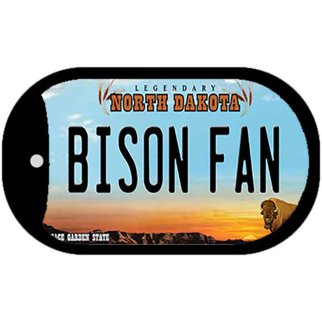 Bison Fan Novelty Metal Dog Tag Necklace DT-12956