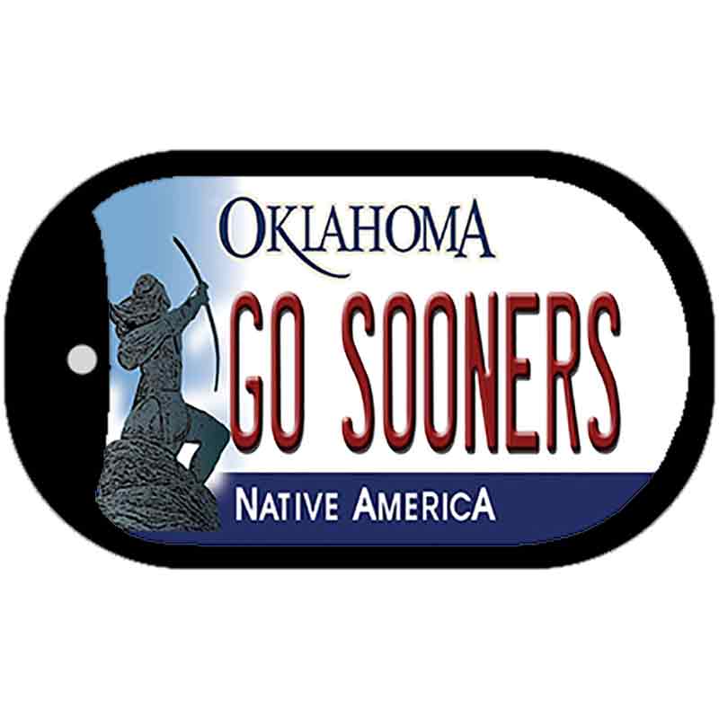 Go Sooners Novelty Metal Dog Tag Necklace DT-12975