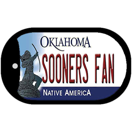 Sooners Fan Novelty Metal Dog Tag Necklace DT-12976