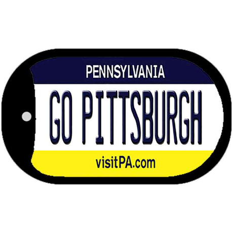 Go Pittsburgh Novelty Metal Dog Tag Necklace DT-12993