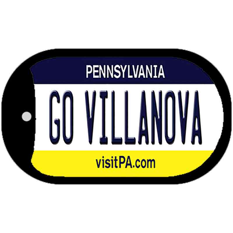 Go Villanova Novelty Metal Dog Tag Necklace DT-13004