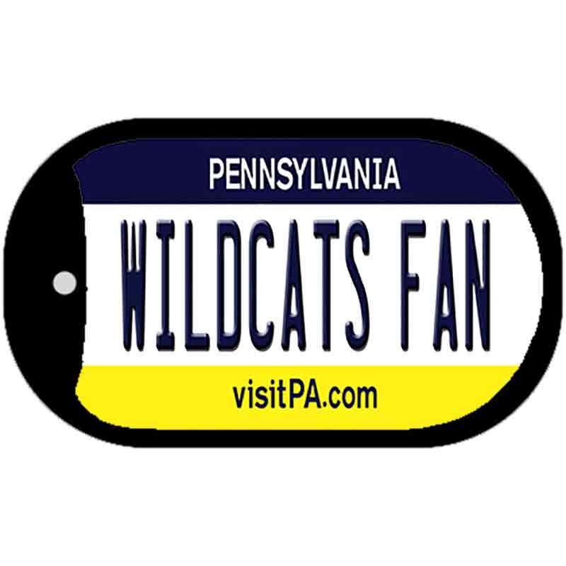 Wildcats Fan Novelty Metal Dog Tag Necklace DT-13008