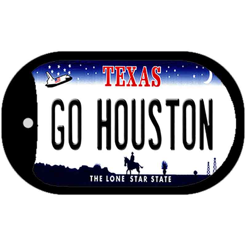 Go Houston Novelty Metal Dog Tag Necklace DT-13038