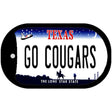 Go Cougars Novelty Metal Dog Tag Necklace DT-13041