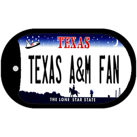 Texas A&M Fan Novelty Metal Dog Tag Necklace DT-13045