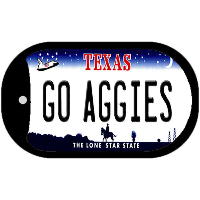 Go Aggies Novelty Metal Dog Tag Necklace DT-13047