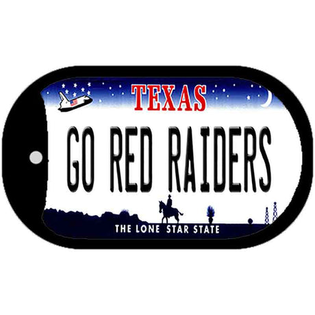 Go Red Raiders Novelty Metal Dog Tag Necklace DT-13059