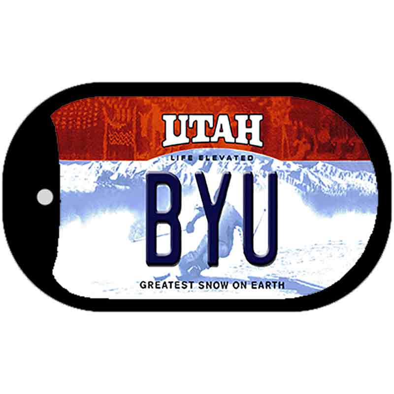 BYU Novelty Metal Dog Tag Necklace DT-13065