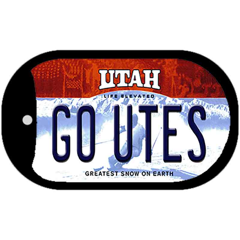 Go Utes Novelty Metal Dog Tag Necklace DT-13072